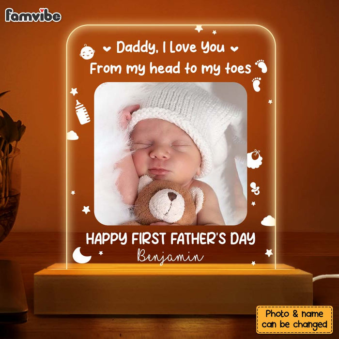 Personalized Gift for Dad Love Head to Toes Plaque LED Lamp Night Light 33233 1