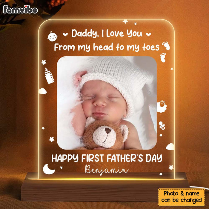 Personalized Gift for Dad Love Head to Toes Plaque LED Lamp Night Light 33233 1