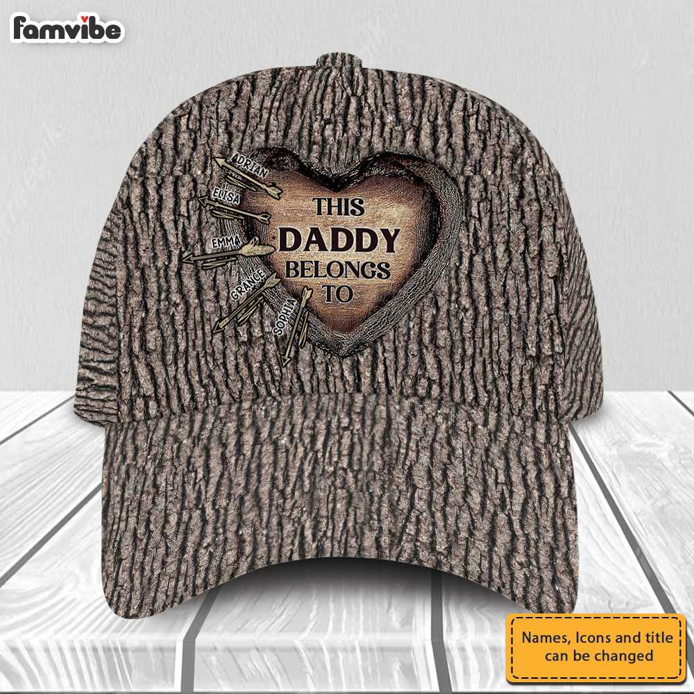 Personalized For Dad Love Hunting Tree Carving Cap 33238 Primary Mockup