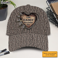 Personalized For Dad Love Hunting Tree Carving Cap 33238 thumb 1