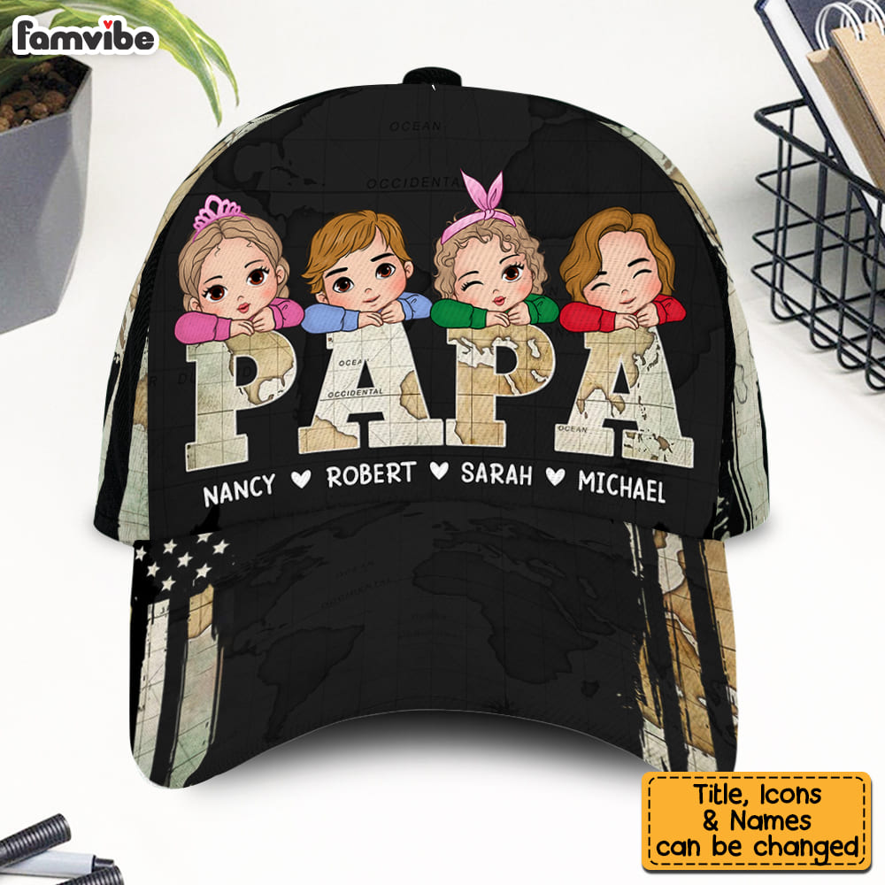 Personalized Gift For Dad Grandpa Vintage Cap 33241 Primary Mockup