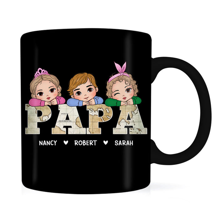 Personalized Gift For Papa and Dad Vintage Map Mug 33248 1