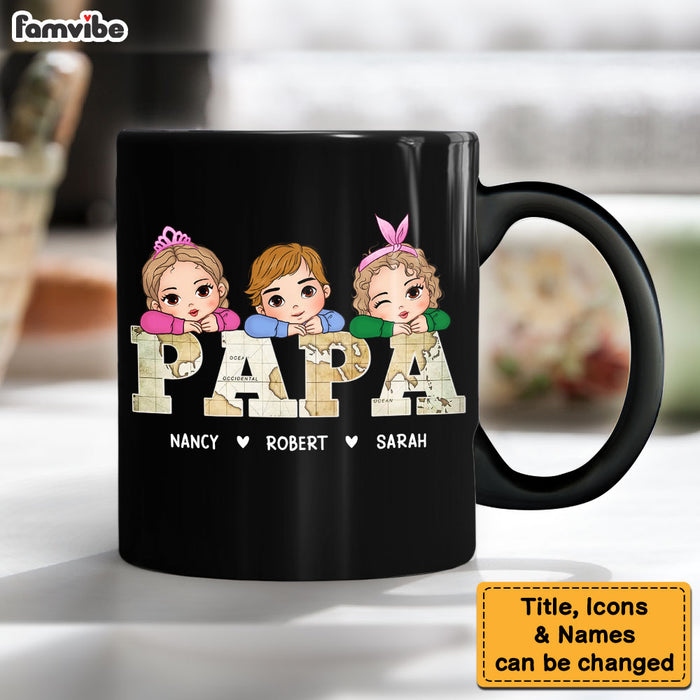 Personalized Gift For Papa and Dad Vintage Map Mug 33248 1