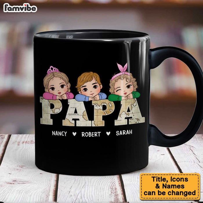 Personalized Gift For Papa and Dad Vintage Map Mug 33248 1