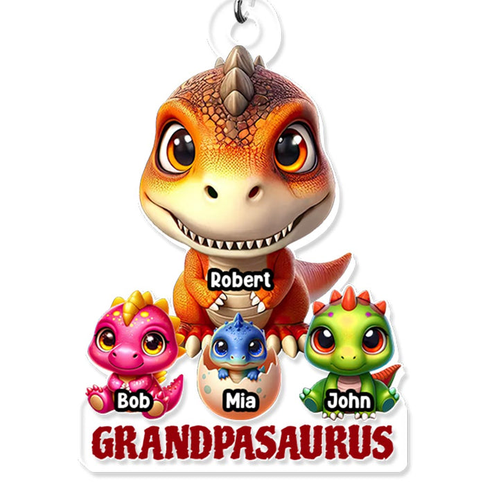 Personalized Gift For Papasaurus Acrylic Keychain 33249 1