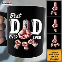 Personalized For Dad Grandpa Fist Bump Black Mug 33251 thumb 1