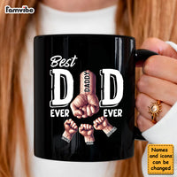 Personalized For Dad Grandpa Fist Bump Black Mug 33251 thumb 1
