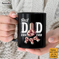 Personalized For Dad Grandpa Fist Bump Black Mug 33251 thumb 1
