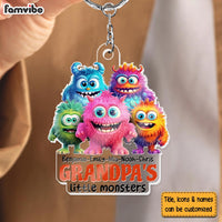 Personalized Gift For Grandpa Monsters Acrylic Keychain 33253 thumb 1