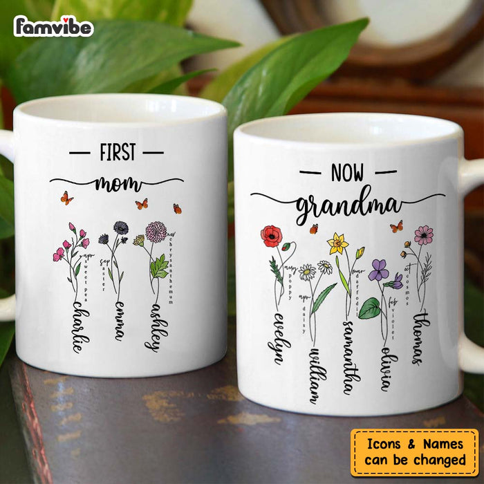 Personalized Gift For First Mom Now Grandma Mug 33254
