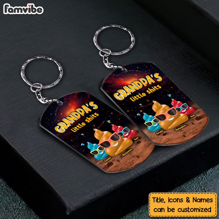 Personalized Gift For Grandpa Funny Little Sh*t Aluminum Keychain 33255 1