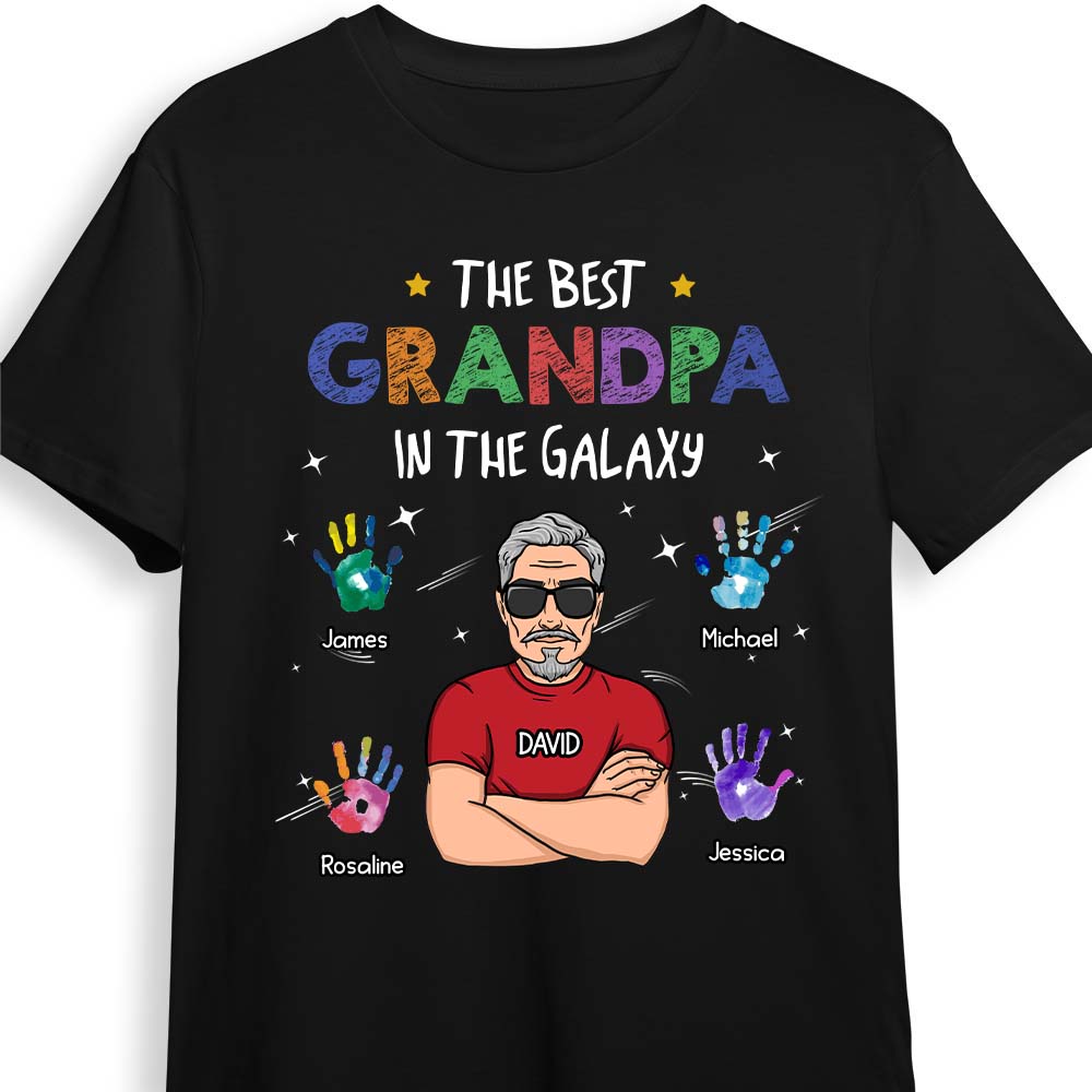 Personalized Gift For Grandpa In The Galaxy Shirt Hoodie Sweatshirt 33259 Primary Mockup