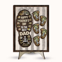 Personalized Gift For Dad Happy Father's Day 2 Layered Separate Wooden Plaque 33260 thumb 1