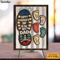 Personalized Gift For Dad Happy Father's Day 2 Layered Separate Wooden Plaque 33260 thumb 1