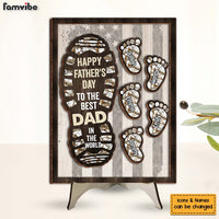 Personalized Gift For Dad Happy Father's Day 2 Layered Separate Wooden Plaque 33260 thumb 1