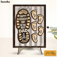 Personalized Gift For Dad Happy Father's Day 2 Layered Separate Wooden Plaque 33260 thumb 1