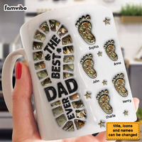 Personalized Gift For Dad Grandpa Footprints 3D Inflated Mug 33263 thumb 1