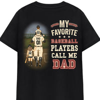 Personalized My Favorite Baseball Player Calls Me Dad Shirt 33265 thumb 1