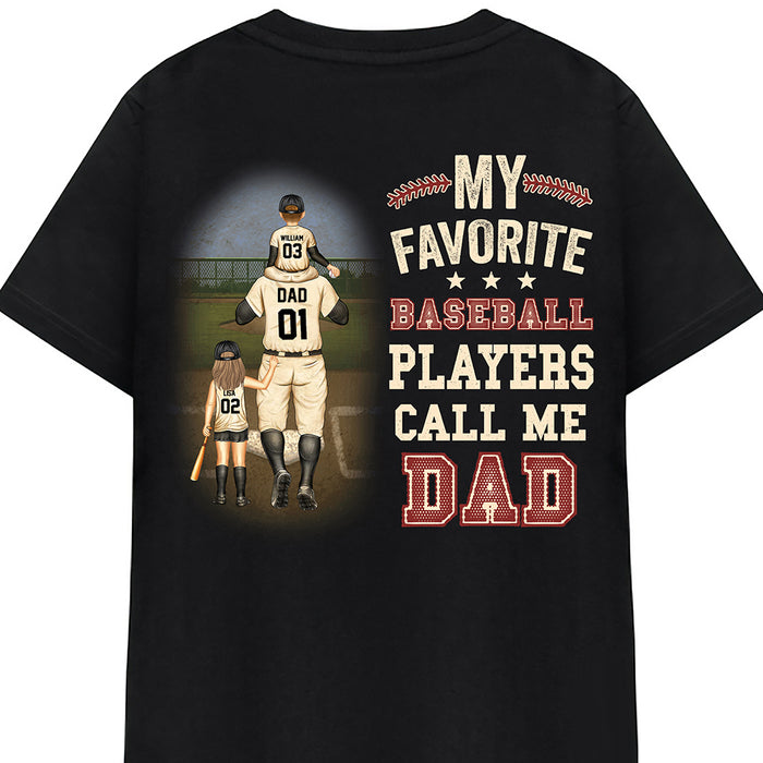 Personalized My Favorite Baseball Player Calls Me Dad Shirt 33265 1