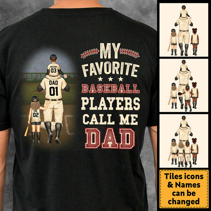 Personalized My Favorite Baseball Player Calls Me Dad Shirt 33265 1