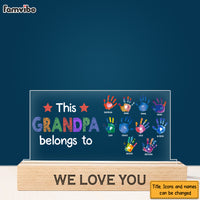 Personalized Gift For Grandpa This Grandpa Belongs To Plaque LED Lamp Night Light 33272 thumb 1
