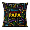 Personalized Gift for Grandpa Kids Name Word Art Pillow 33277 1