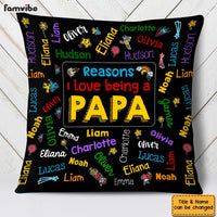 Personalized Gift for Grandpa Kids Name Word Art Pillow 33277 thumb 1