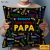Personalized Gift for Grandpa Kids Name Word Art Pillow 33277 1