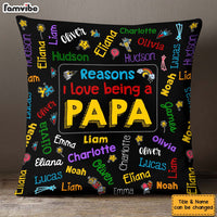 Personalized Gift for Grandpa Kids Name Word Art Pillow 33277 thumb 1