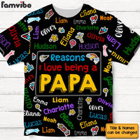 Personalized Gift for Grandpa Kids Name Word Art All-over Print T Shirt - Hoodie - Sweatshirt 33278 thumb 1