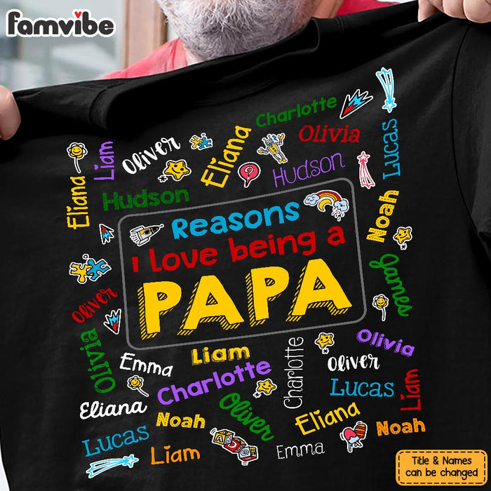 Personalized Gift for Grandpa Kids Name Word Art Shirt - Hoodie - Sweatshirt 33279 1