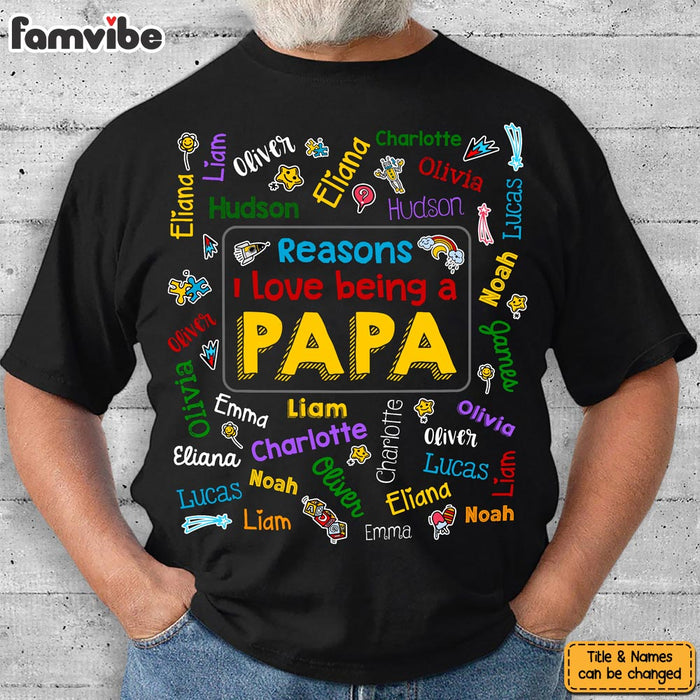 Personalized Gift for Grandpa Kids Name Word Art Shirt - Hoodie - Sweatshirt 33279 1