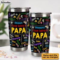 Personalized Gift for Grandpa Kids Name Word Art Steel Tumbler 33280 thumb 1
