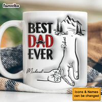 Personalized Gift For Dad Holding Hand 3D Inflated Print Mug 33282 thumb 1