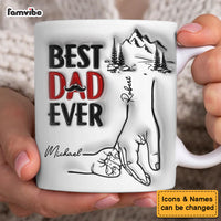 Personalized Gift For Dad Holding Hand 3D Inflated Print Mug 33282 thumb 1