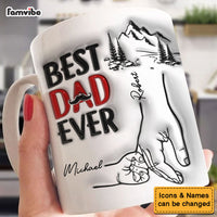Personalized Gift For Dad Holding Hand 3D Inflated Print Mug 33282 thumb 1