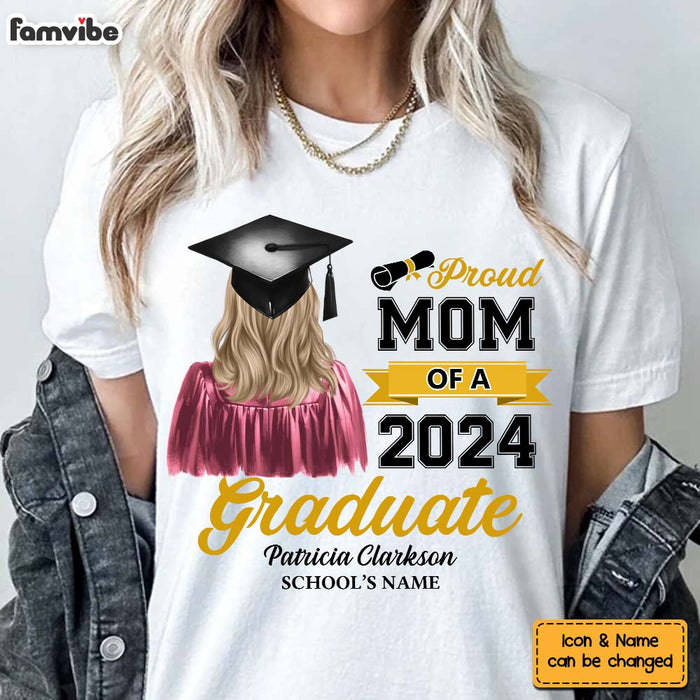 Personalized Gift For Mom Proud Mom Of A 2024 Graduate Shirt - Hoodie - Sweatshirt 33289 1