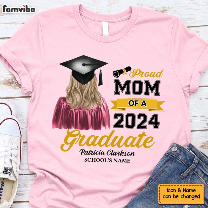 Personalized Gift For Mom Proud Mom Of A 2024 Graduate Shirt - Hoodie - Sweatshirt 33289 1