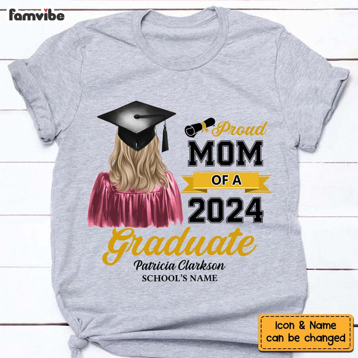 Personalized Gift For Mom Proud Mom Of A 2024 Graduate Shirt - Hoodie - Sweatshirt 33289 1