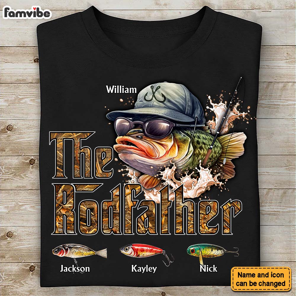Personalized Gift For Rodfather Fishing Pun Shirt Hoodie Sweatshirt 33290 Primary Mockup