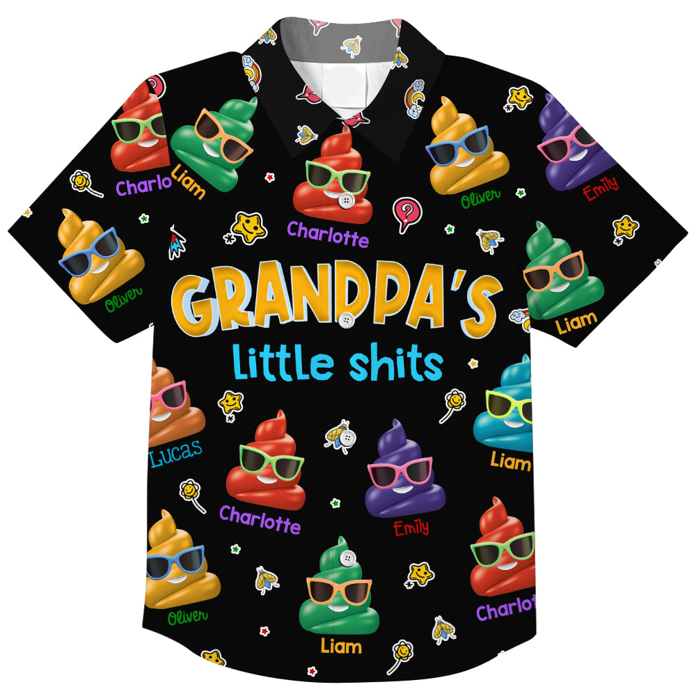 Personalized Funny Gift For Dad Grandpa Little Sh*t Hawaiian Shirt 33298 Primary Mockup