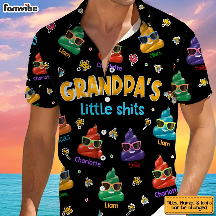 Personalized Funny Gift For Dad Grandpa Little Sh*t Hawaiian Shirt 33298 1