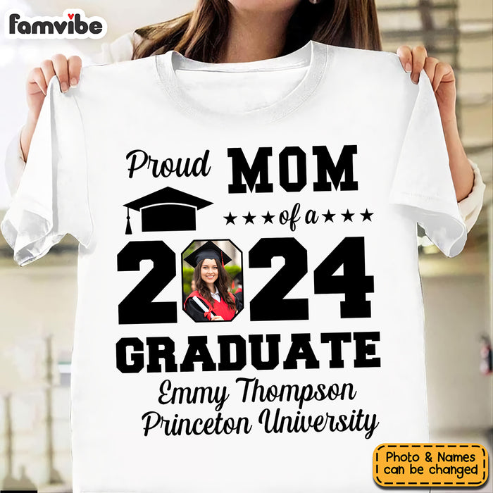 Personalized Photo Proud Mom Of A Graduate Shirt - Hoodie - Sweatshirt 33302 1