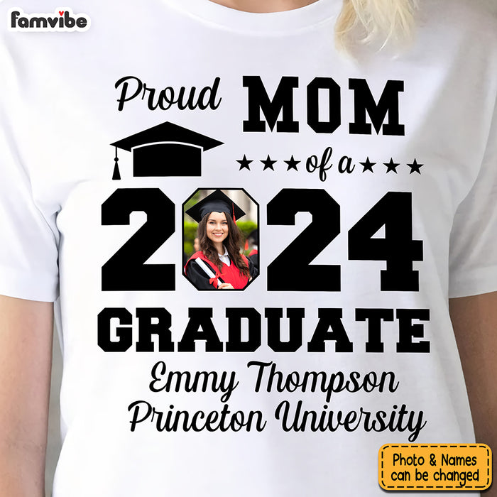 Personalized Photo Proud Mom Of A Graduate Shirt - Hoodie - Sweatshirt 33302 1