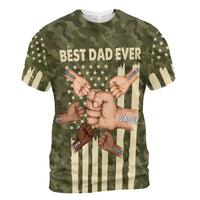 Personalized Gift For Dad Camo Fist Bump All-over Print T Shirt - Hoodie - Sweatshirt 33304 thumb 1