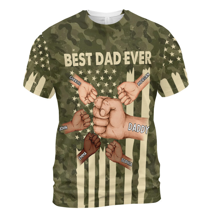 Personalized Gift For Dad Camo Fist Bump All-over Print T Shirt - Hoodie - Sweatshirt 33304 1