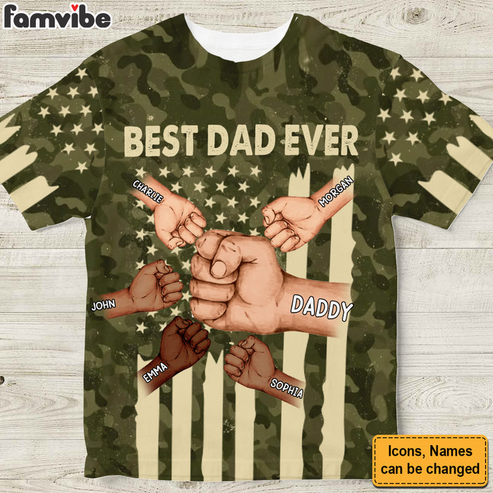 Personalized Gift For Dad Camo Fist Bump All-over Print T Shirt - Hoodie - Sweatshirt 33304 1