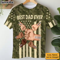 Personalized Gift For Dad Camo Fist Bump All-over Print T Shirt - Hoodie - Sweatshirt 33304 thumb 1