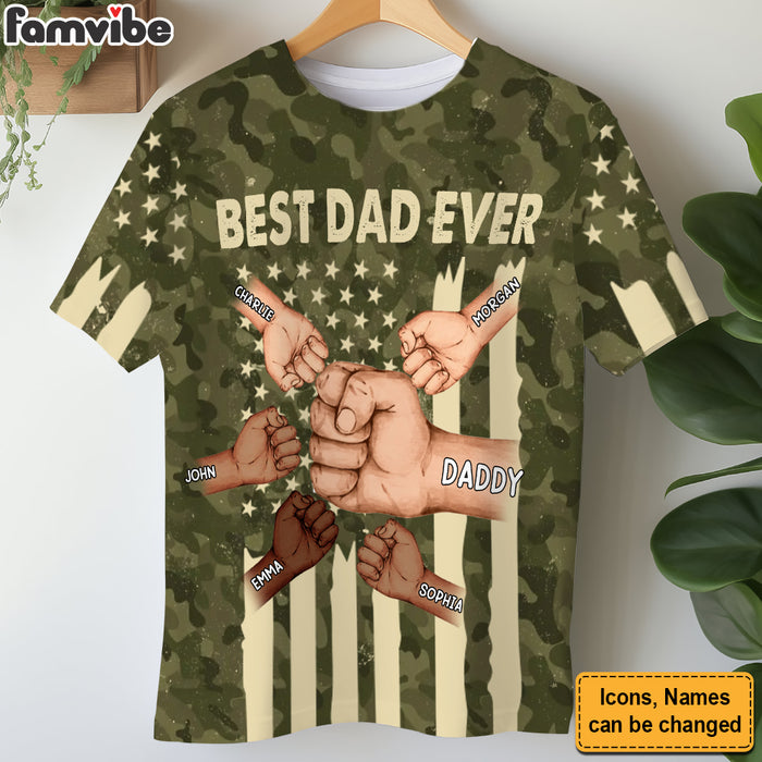 Personalized Gift For Dad Camo Fist Bump All-over Print T Shirt - Hoodie - Sweatshirt 33304 1