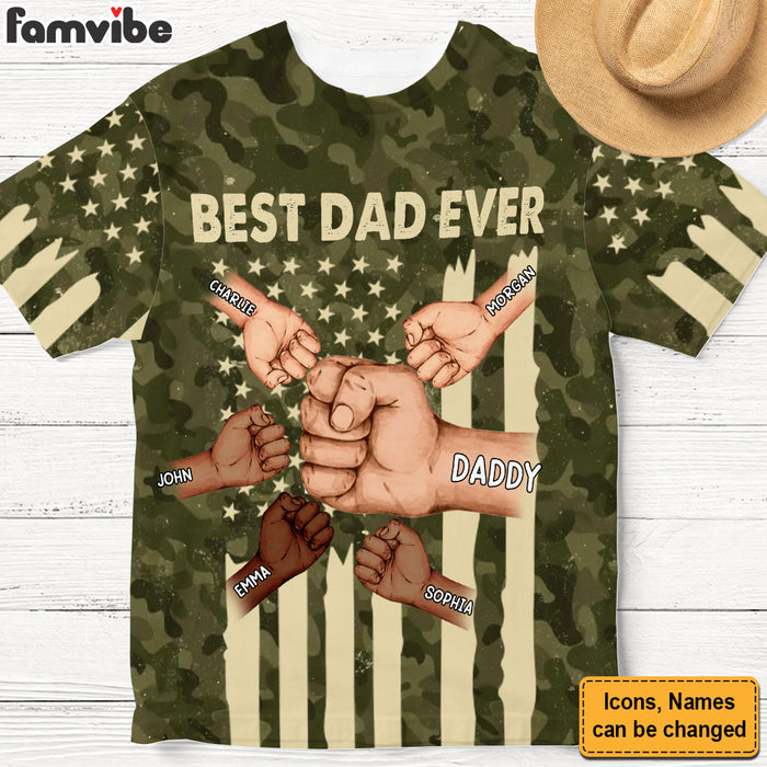 Personalized Gift For Dad Camo Fist Bump All-over Print T Shirt - Hoodie - Sweatshirt 33304 1
